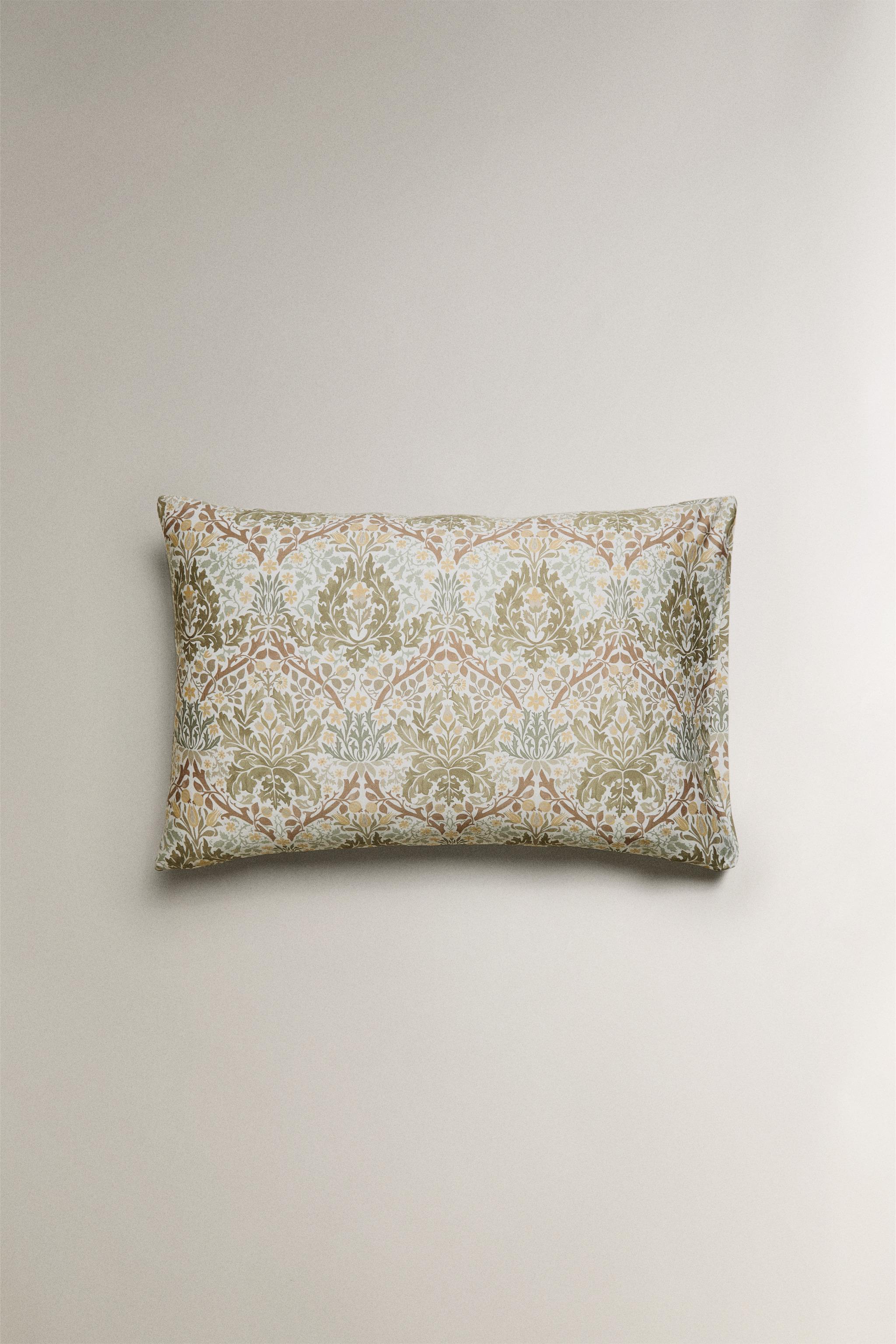 MORRIS & CO. LEAF SATEEN COTTON PILLOWCASE